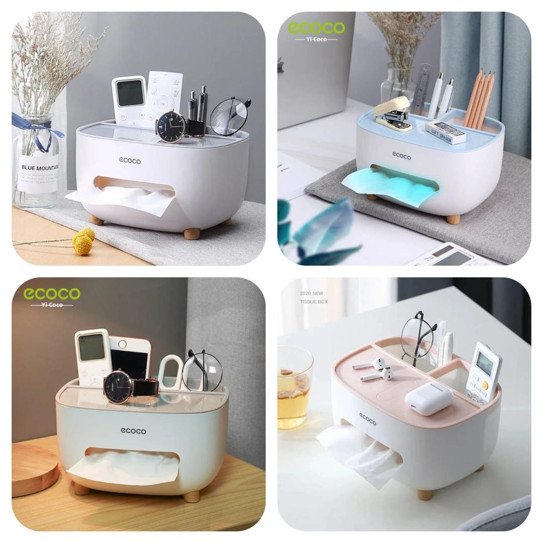 Stylish White Tissue Box Set for Home Office Car