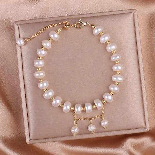 Pearl Beaded Adjustable Bracelet for Daily Wear