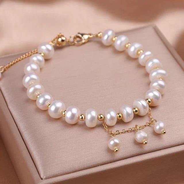 Pearl Beaded Adjustable Bracelet for Daily Wear