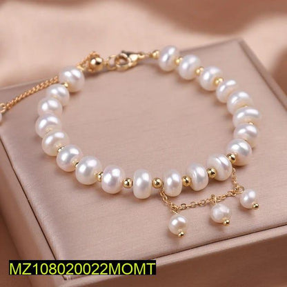 Pearl Beaded Adjustable Bracelet for Daily Wear