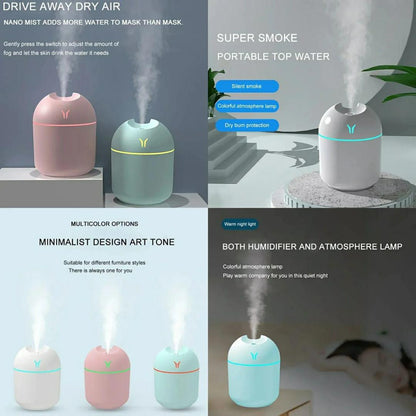 Multicolor Air Humidifier with Night Lamp
