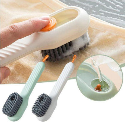 Soft Bristle Shoe Brush with Leak Proof Liquid Outlet