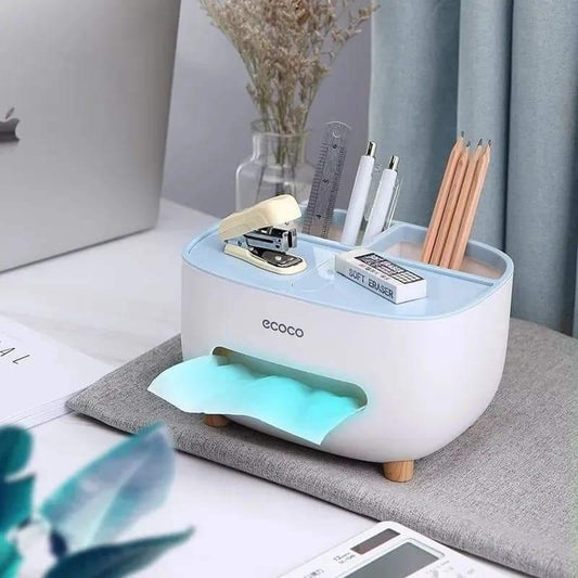 Stylish White Tissue Box Set for Home Office Car